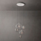 Glass Globe Mobile Cluster Chandelier 28"