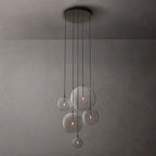 Glass Globe Mobile Cluster Chandelier 28"