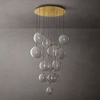 Glass Globe Mobile Cluster Chandelier 44"