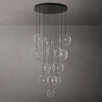 Glass Globe Mobile Cluster Chandelier 44"