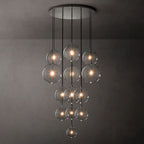 Glass Globe Mobile Cluster Chandelier 44"