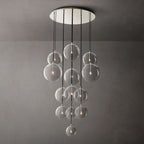 Glass Globe Mobile Cluster Chandelier 44"