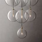 Glass Globe Mobile Cluster Chandelier 44"