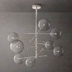 Glass Globe Mobile Eight-Arm Chandelier 79"