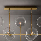 Glass Globe Mobile Linear Chandelier 58"