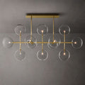 Glass Globe Mobile Linear Chandelier 58"