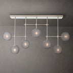 Glass Globe Mobile Linear Chandelier 60"