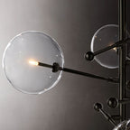 Glass Globe Mobile Six-Arm Chandelier 40"