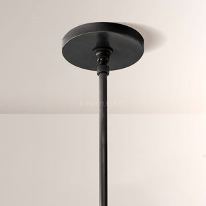 Hand-Carved Alabaster Globe Pendant