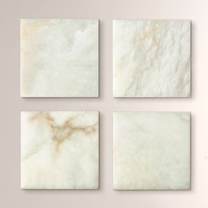 Hand-Carved Alabaster Globe Pendant