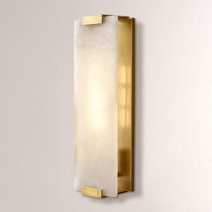 Hand-Carved Alabaster Grand Sconce