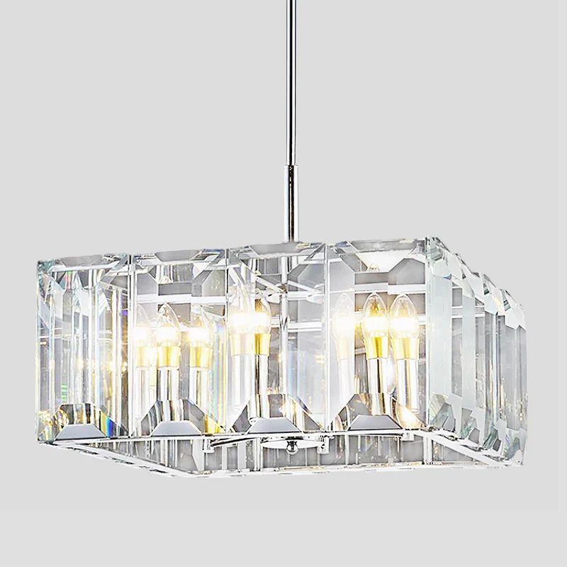 Harsonk Crystal Square Chandelier 24" - kimoylights