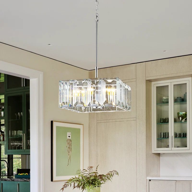 Harsonk Crystal Square Chandelier 24" - kimoylights