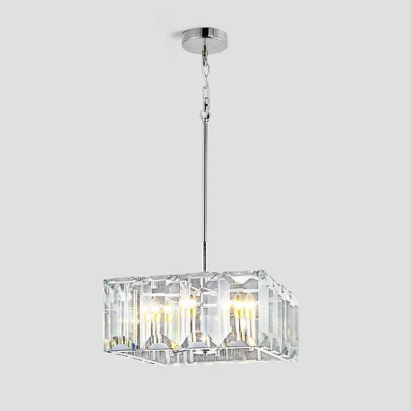 Harsonk Crystal Square Chandelier 24" - kimoylights