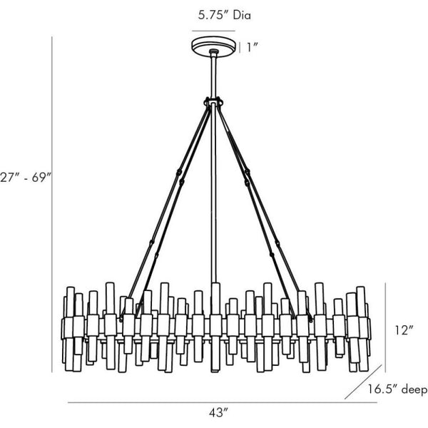 Haskel Oval Chandelier