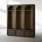 Hattie Triple Entryway Cabinet in Oak  69.75"W