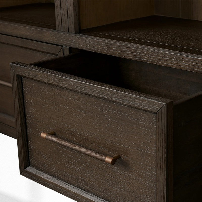 Hattie Triple Entryway Cabinet in Oak  69.75"W
