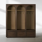 Hattie Triple Entryway Cabinet in Oak  69.75"W