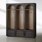 Hattie Triple Entryway Cabinet in Oak  69.75"W