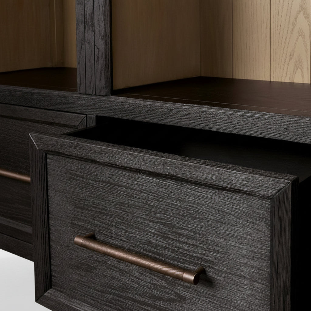 Hattie Triple Entryway Cabinet in Oak  69.75"W