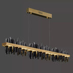 Hill Modern Sculpture Linear Chandelier - thebelacan