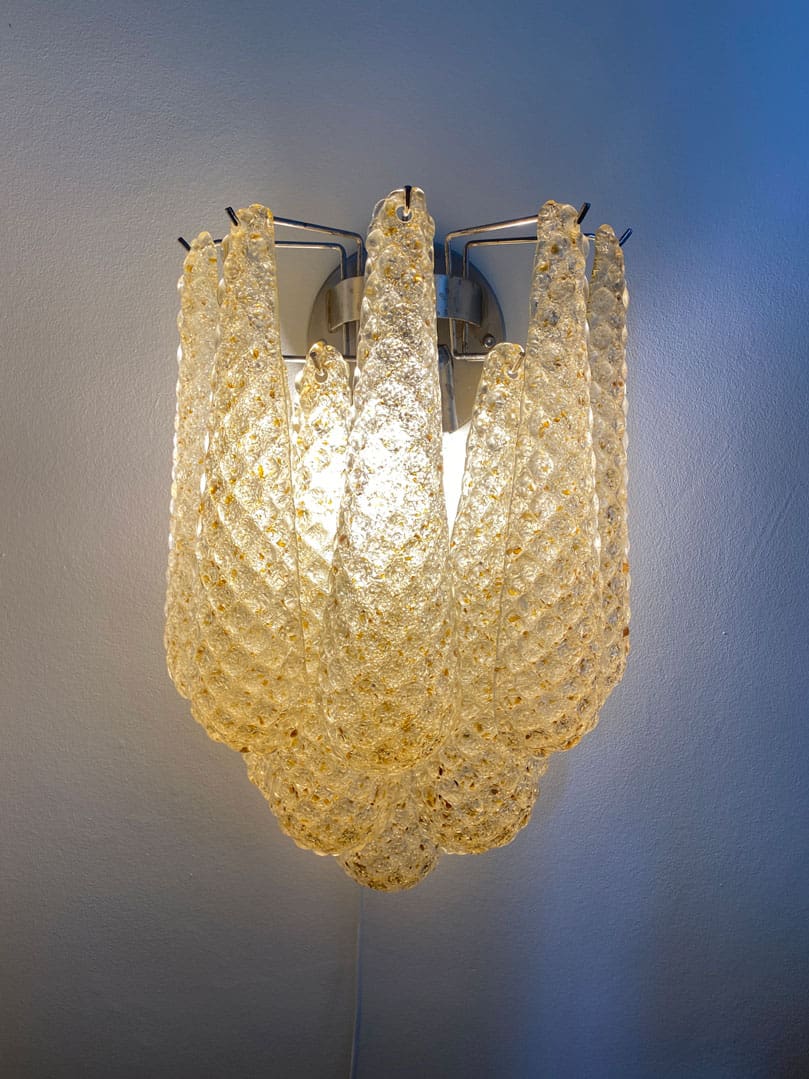 Murano Wall light Drop Amber