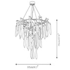Icicle Crystal Luxury Branch Chandelier  - kimoylights