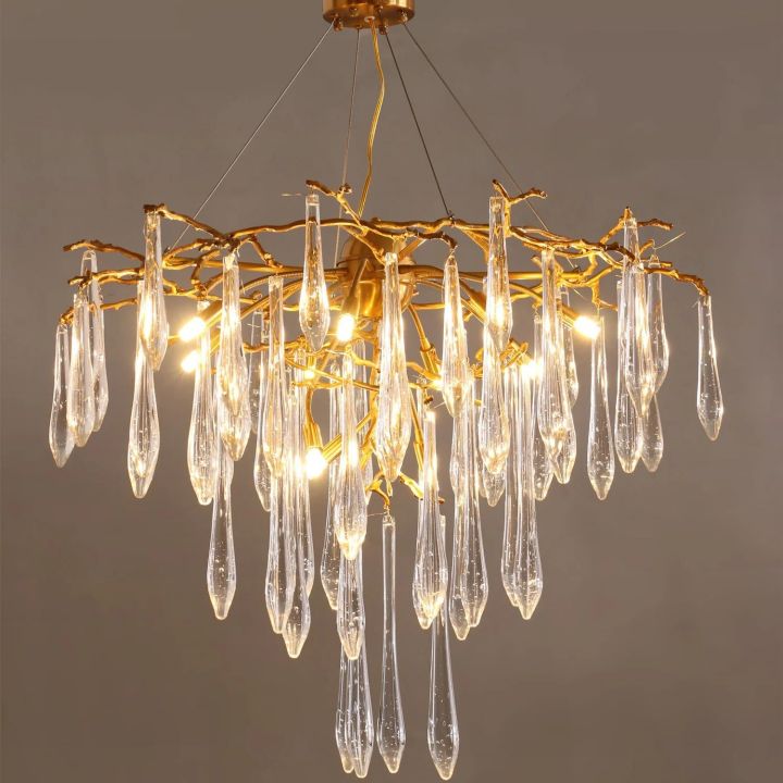 Icicle Crystal Luxury Branch Chandelier  - kimoylights