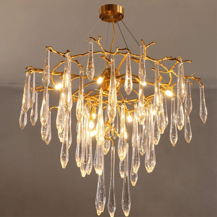 Icicle Crystal Luxury Branch Chandelier  - kimoylights