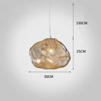 Industrial Metal Glass Bubble Irregular Oval Staircase Chandeliers