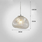 Industrial Metal Glass Bubble Irregular Oval Staircase Chandeliers