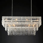 Iralier 3-Tier Rectangle Chandelier 60"