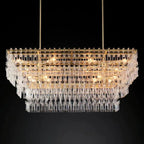Iralier 3-Tier Rectangle Chandelier 60"
