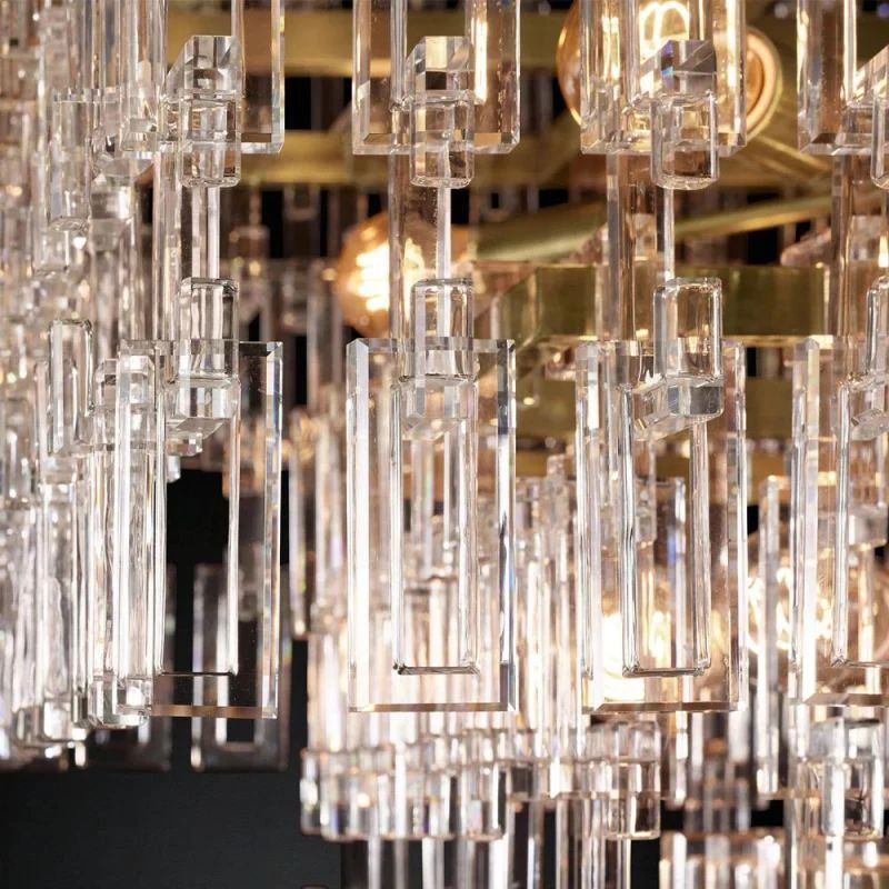 Iralier 3-Tier Rectangle Chandelier 60"