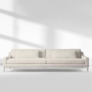 Italia Slope Arm 3-Seat Sofa - Metal Base