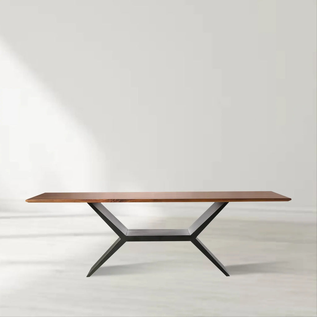 Jakob X-Base Solid Wood Dining Table