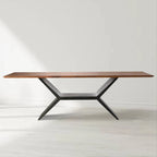 Jakob X-Base Solid Wood Dining Table