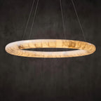 Karenl Calcite Curve Ring Chandelier - kimoylights