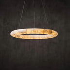 Karenl Calcite Curve Ring Chandelier - kimoylights