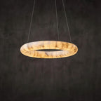 Karenl Calcite Curve Ring Chandelier - kimoylights