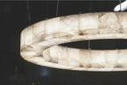 Karenl Calcite Ring Chandelier 30"39" - kimoylights
