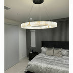 Karenl Calcite Ring Chandelier 30"39" - kimoylights
