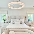 Karenl Calcite Ring Chandelier 30"39" - kimoylights
