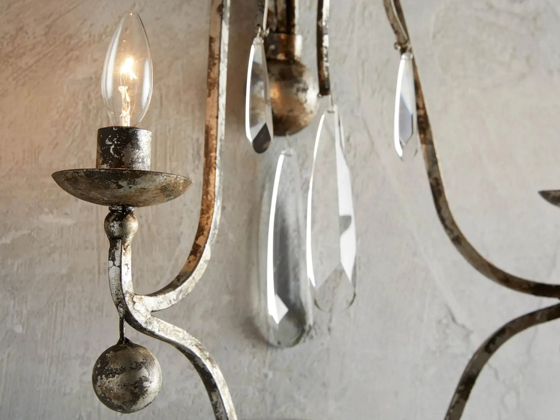 Kalie Crystal 2 Lights Wall Sconce