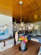 Kalie Crystal Rectangular Chandelier 61"  71“ - Silver