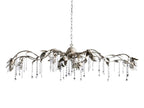 Kalie Crystal Rectangular Chandelier 61"  71“ - Silver