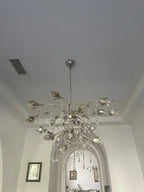 Kalie Crystal Round Chandelier  40" D- Silver
