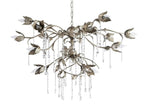 Kalie Crystal Round Chandelier  40" D- Silver