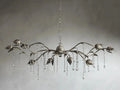 Kalie Crystal Rectangular Chandelier 52"- Silver