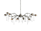 Kalie Crystal Rectangular Chandelier 52"- Silver